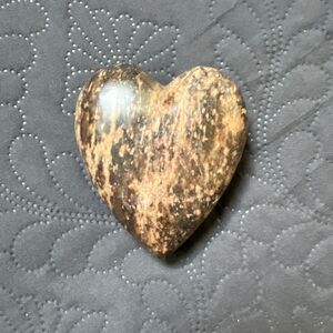 Decorative Boho Soapstone Heart Accent Décor, Multicolored Paperweight Book Mark